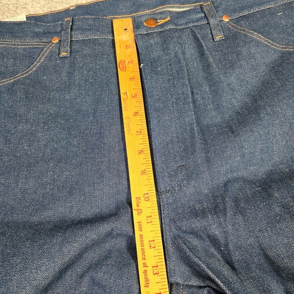WRANGLER Cowboy Cut Jeans 38X34 Mens Rigid Indigo Bootcut Pro Rodeo Original Fit - Picture 9 of 12